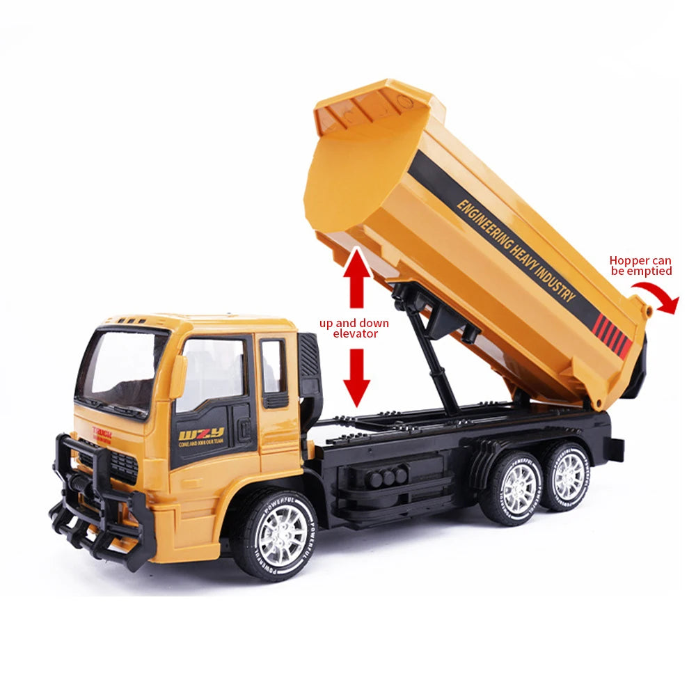 RC Escavadeira Dumper Car Controle Remoto Engenharia Veículo Crawler Truck Bulldozer Brinquedos para Meninos Crianças Presentes de Natal